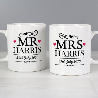Personalised Mr & Mrs Mug Set from Heartfelt Gifts