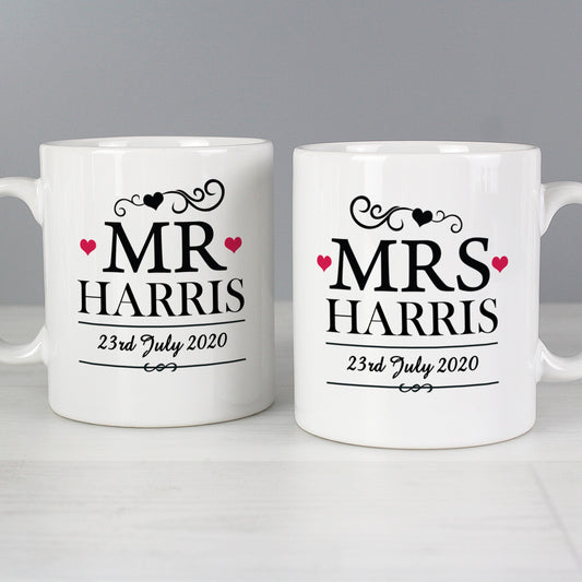 Personalised Mr & Mrs Mug Set from Heartfelt Gifts