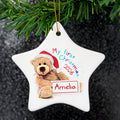 Personalised My First Christmas Teddy Ceramic Star Decoration from Heartfelt Gifts