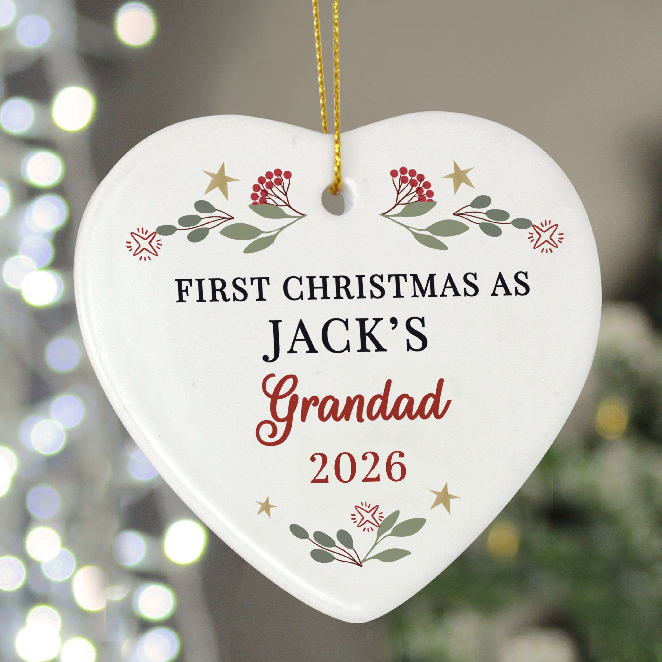 Personalised First Christmas As Grandparents Tree Decoration from Heartfelt Gifts