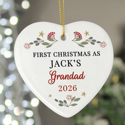 Personalised First Christmas As Grandparents Tree Decoration from Heartfelt Gifts