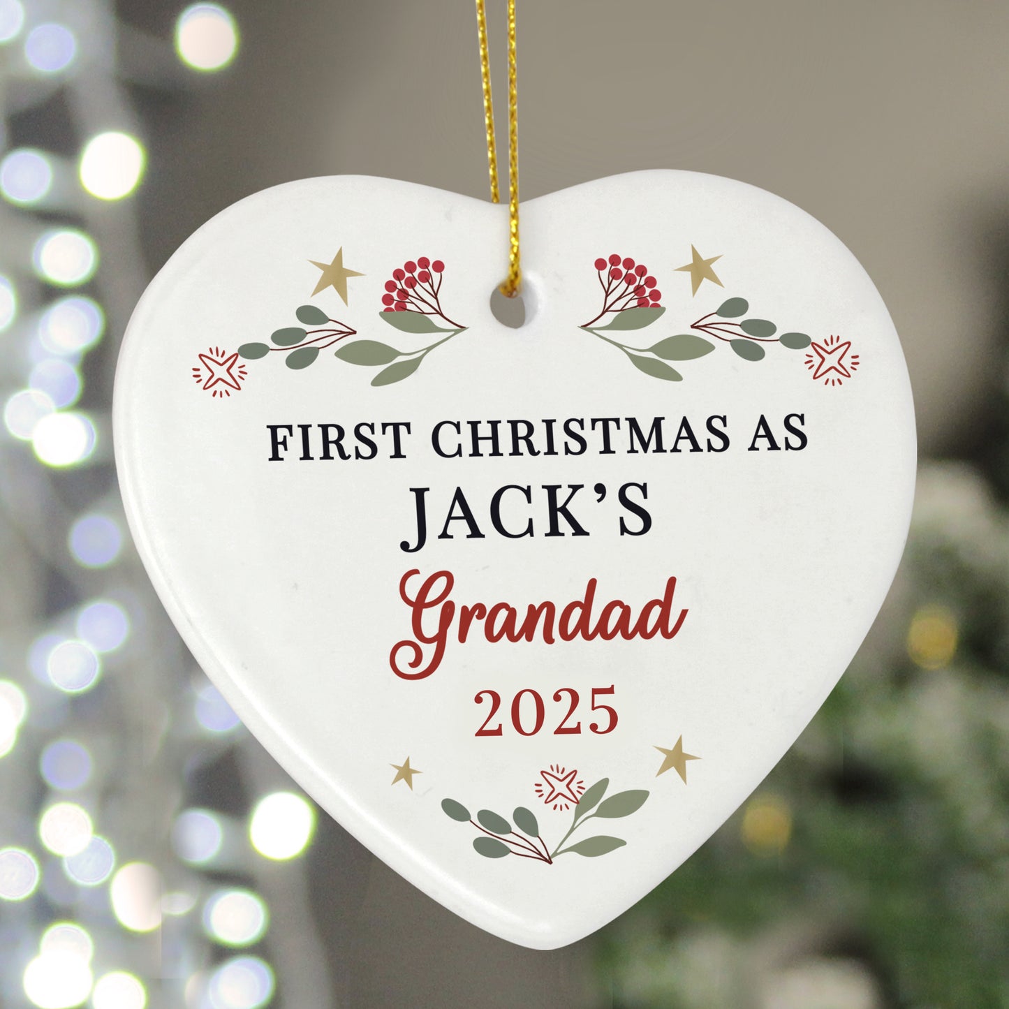 Personalised First Christmas As Grandparents Tree Decoration - image 2