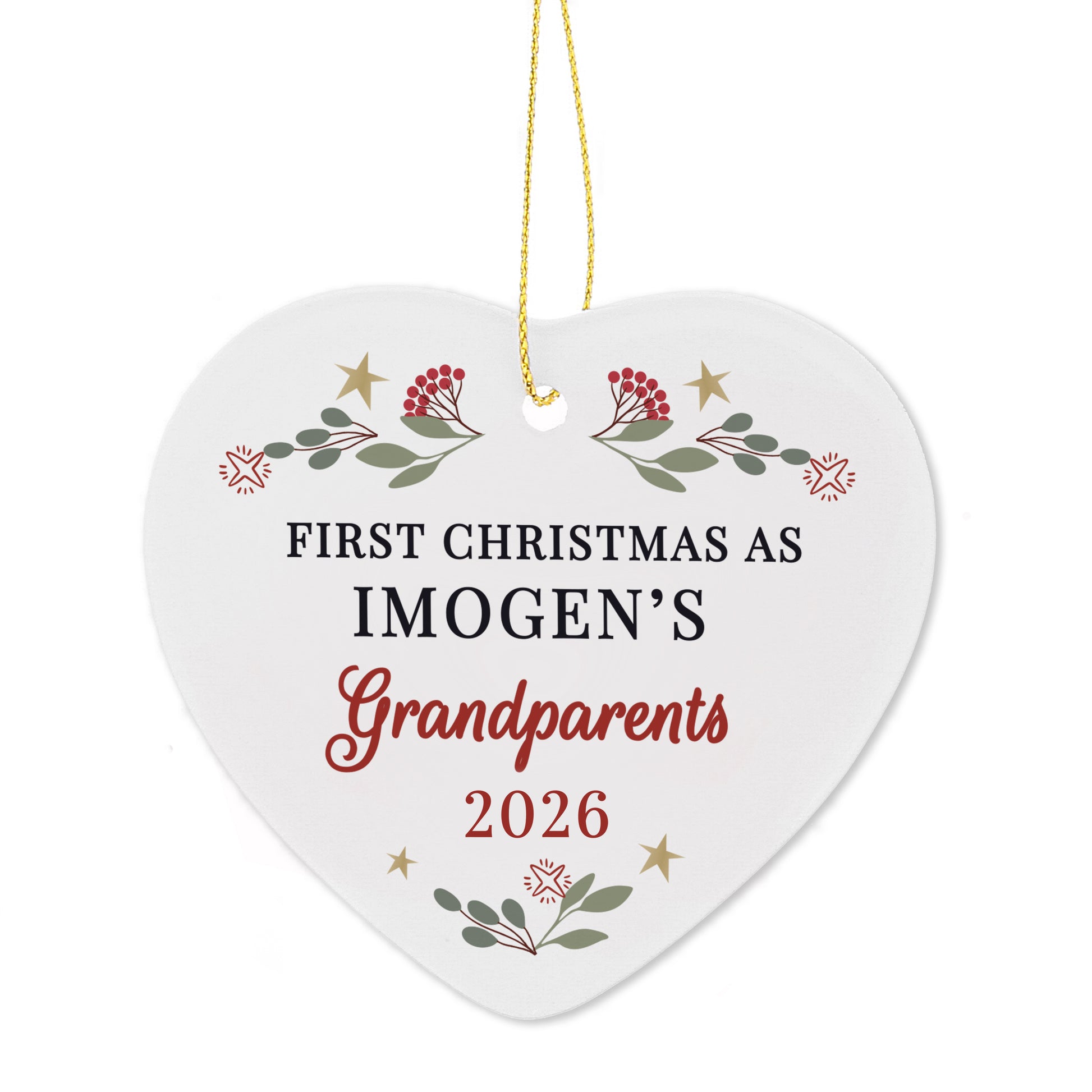 Personalised First Christmas As Grandparents Tree Decoration - image 4