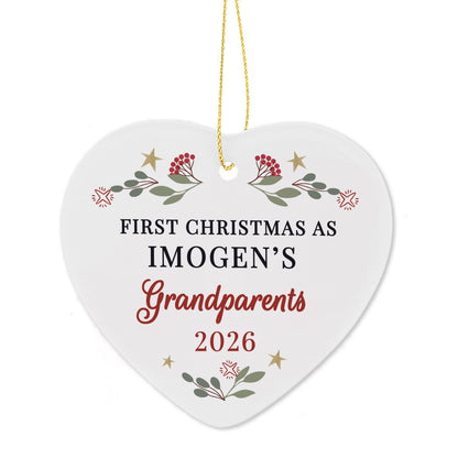 Personalised First Christmas As Grandparents Tree Decoration - image 4