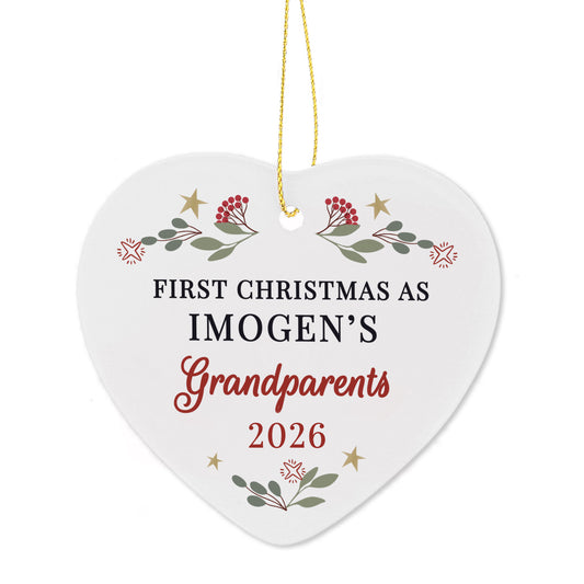 Personalised First Christmas As Grandparents Tree Decoration - image 4