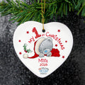 Personalised Me to You My 1st Christmas Ceramic Heart Decoration from Heartfelt Gifts