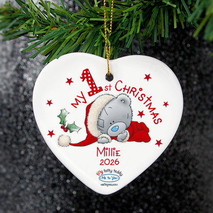 Personalised Me to You My 1st Christmas Ceramic Heart Decoration from Heartfelt Gifts