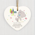 Personalised Tiny Tatty Teddy Christening Ceramic Heart Decoration from Heartfelt Gifts