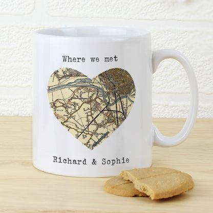 Personalised 1896 - 1904 Revised New Map Heart Mug - image 5