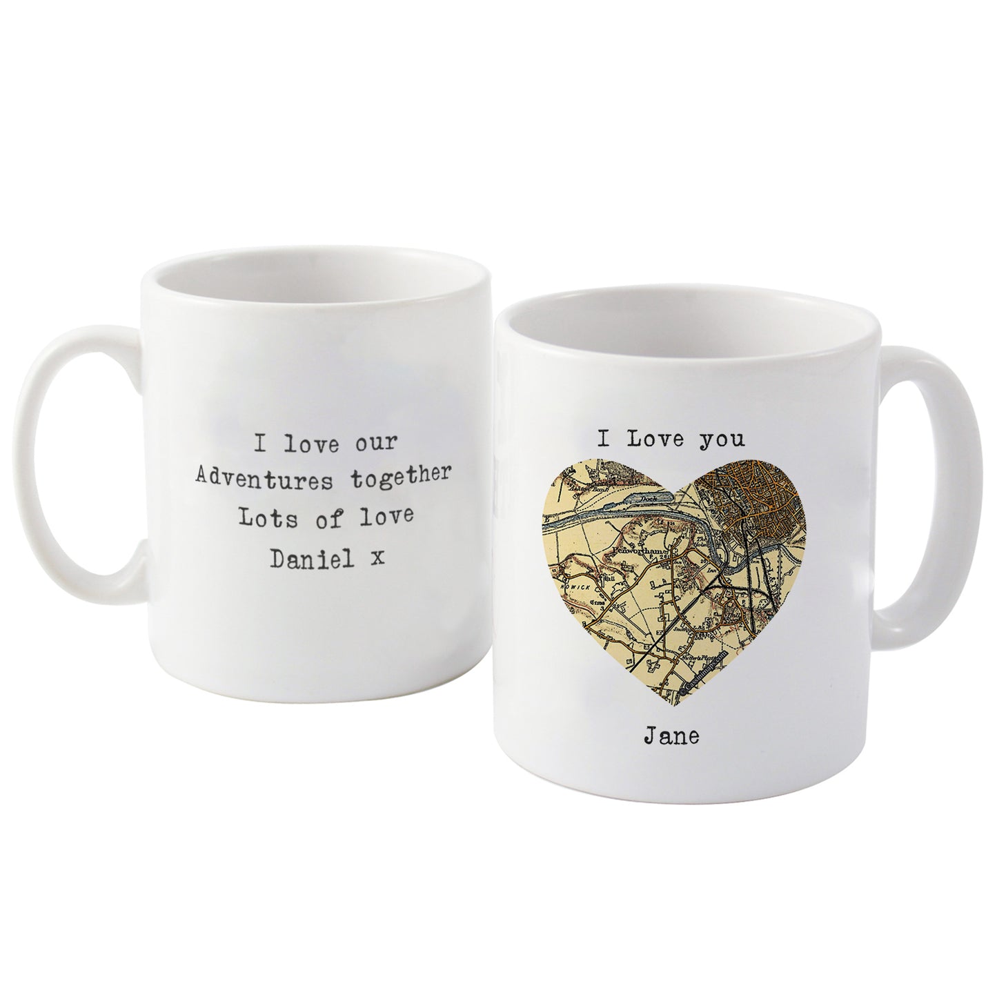 Personalised 1896 - 1904 Revised New Map Heart Mug - image 10