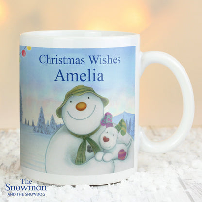 Personalised Traditional The Snowman and the Snowdog Mug - image 3
