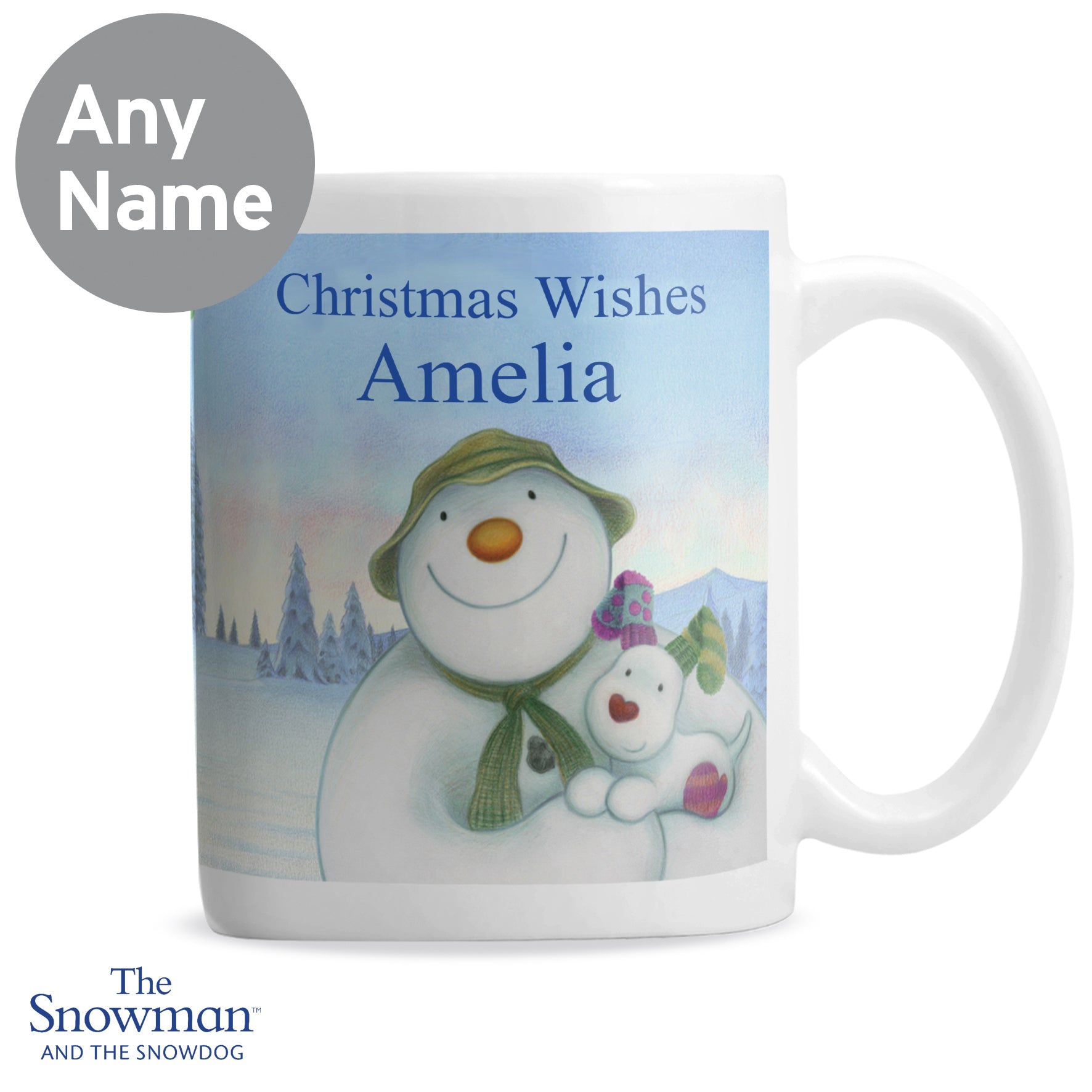 Personalised Traditional The Snowman and the Snowdog Mug - image 4