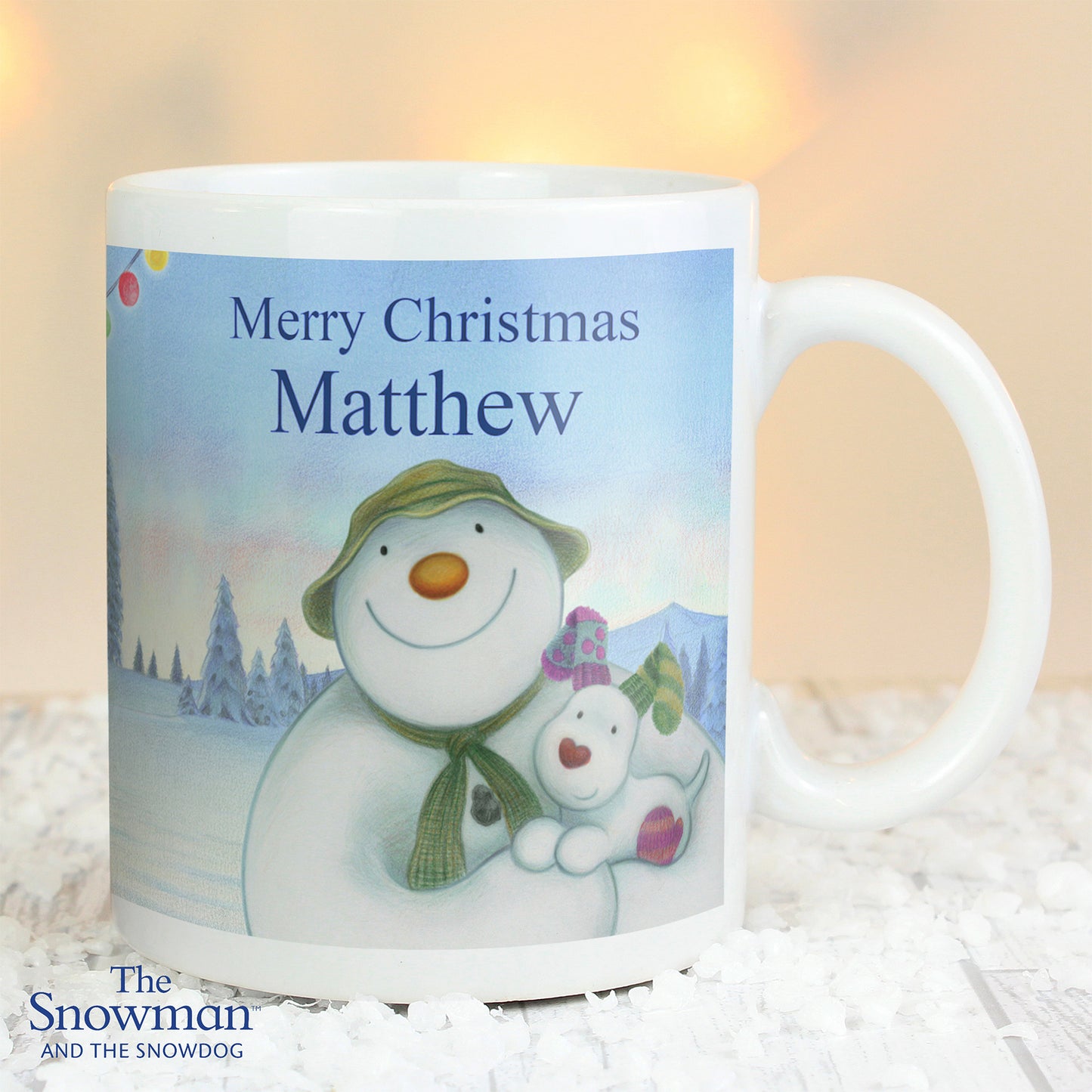 Personalised Traditional The Snowman and the Snowdog Mug - image 5