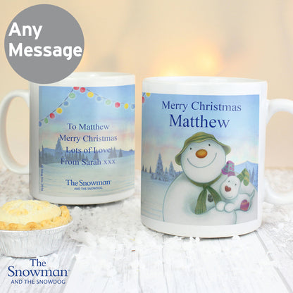 Personalised Traditional The Snowman and the Snowdog Mug - image 6