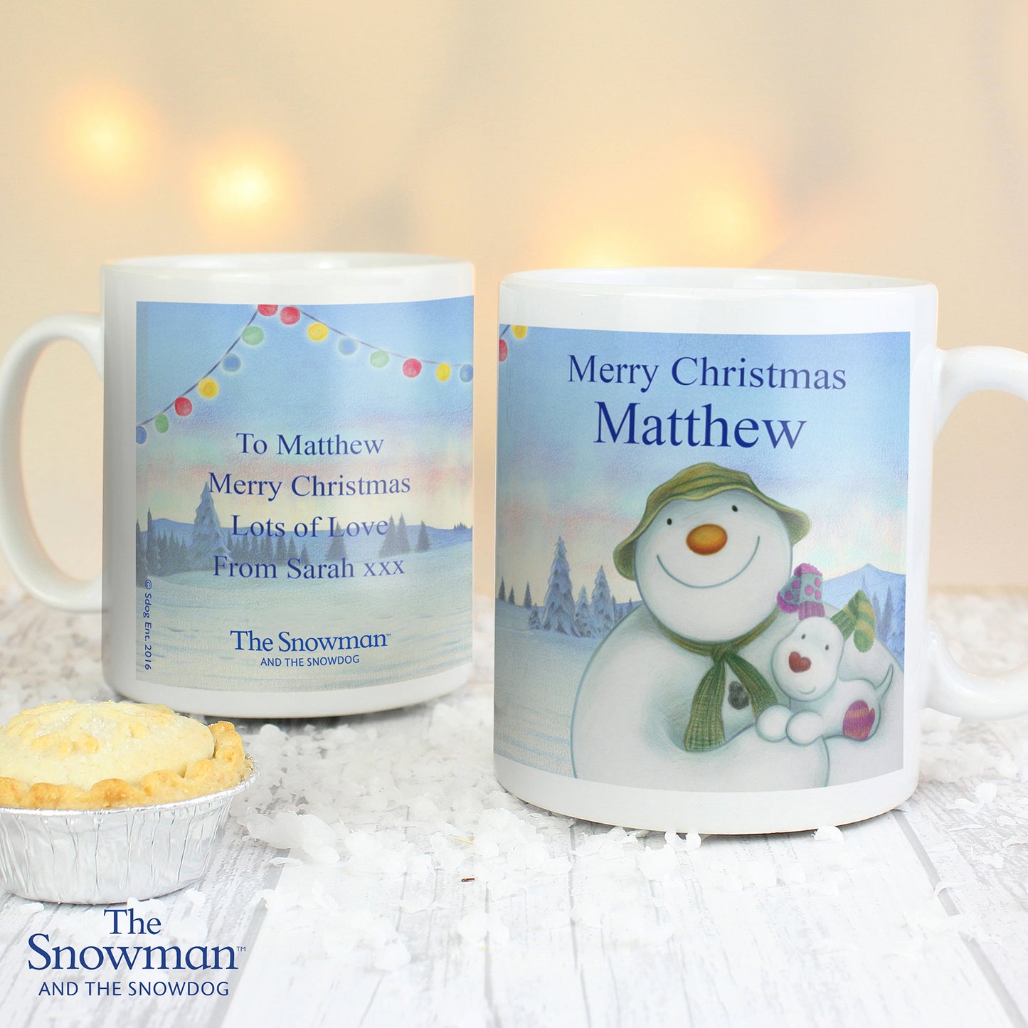 Personalised Traditional The Snowman and the Snowdog Mug - image 7