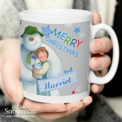 Personalised The Snowman and the Snowdog Blue Mug from Heartfelt Gifts
