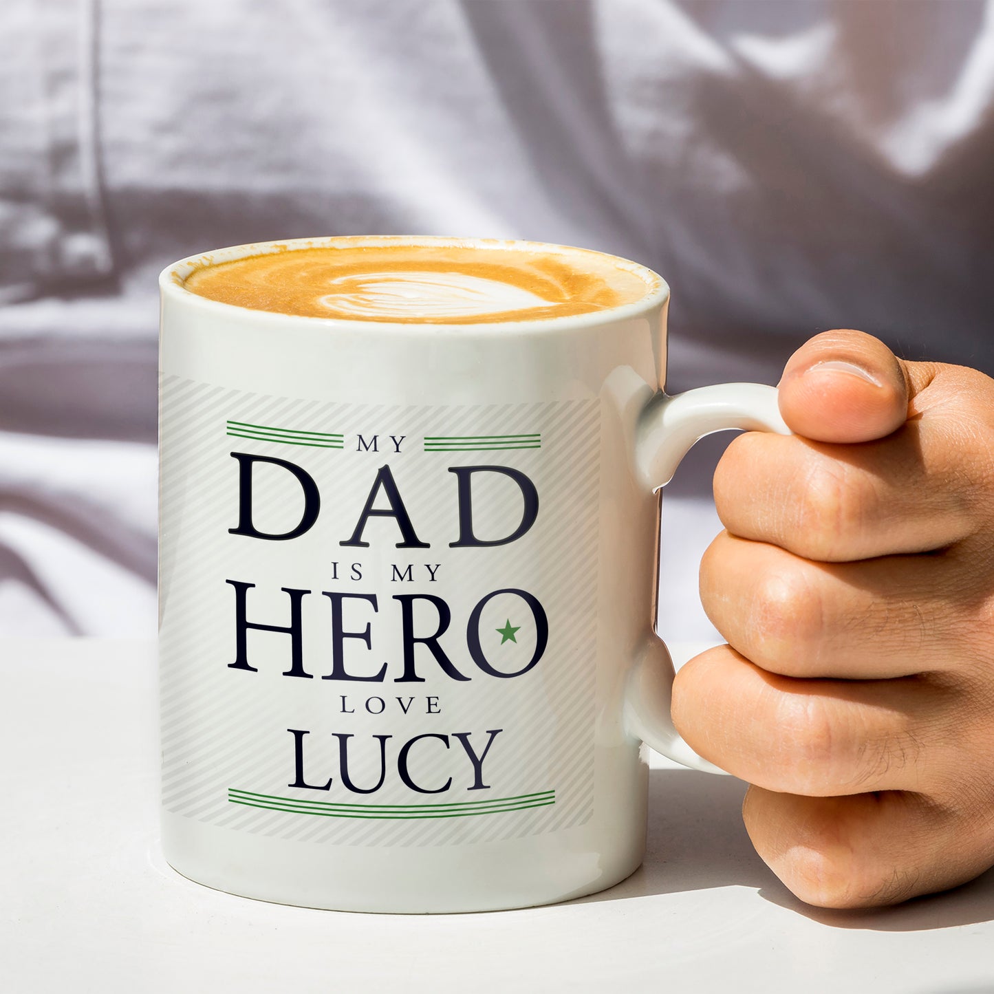 Personalised My Dad is My Hero Mug from Heartfelt Gifts