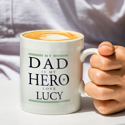 Personalised My Dad is My Hero Mug from Heartfelt Gifts