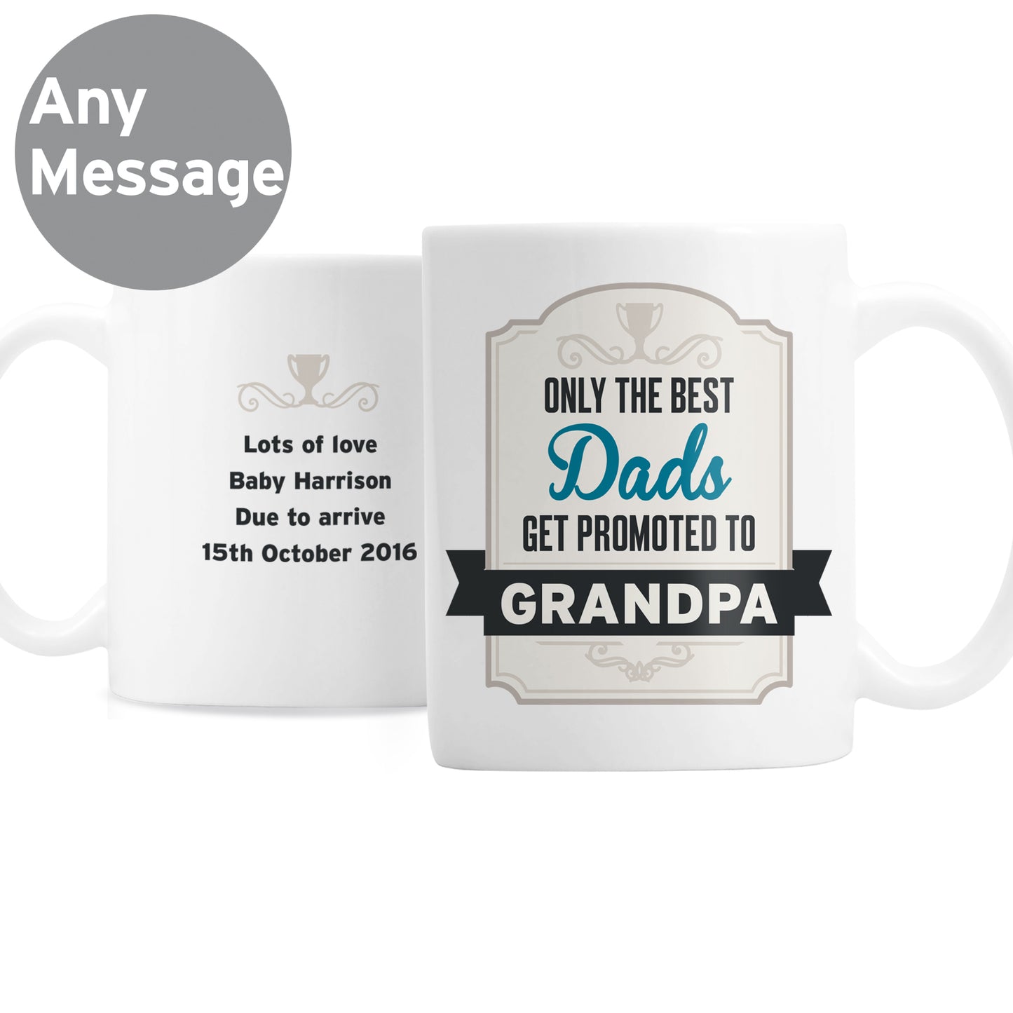 Personalised Best Dads Get Promoted to Mug - image 3