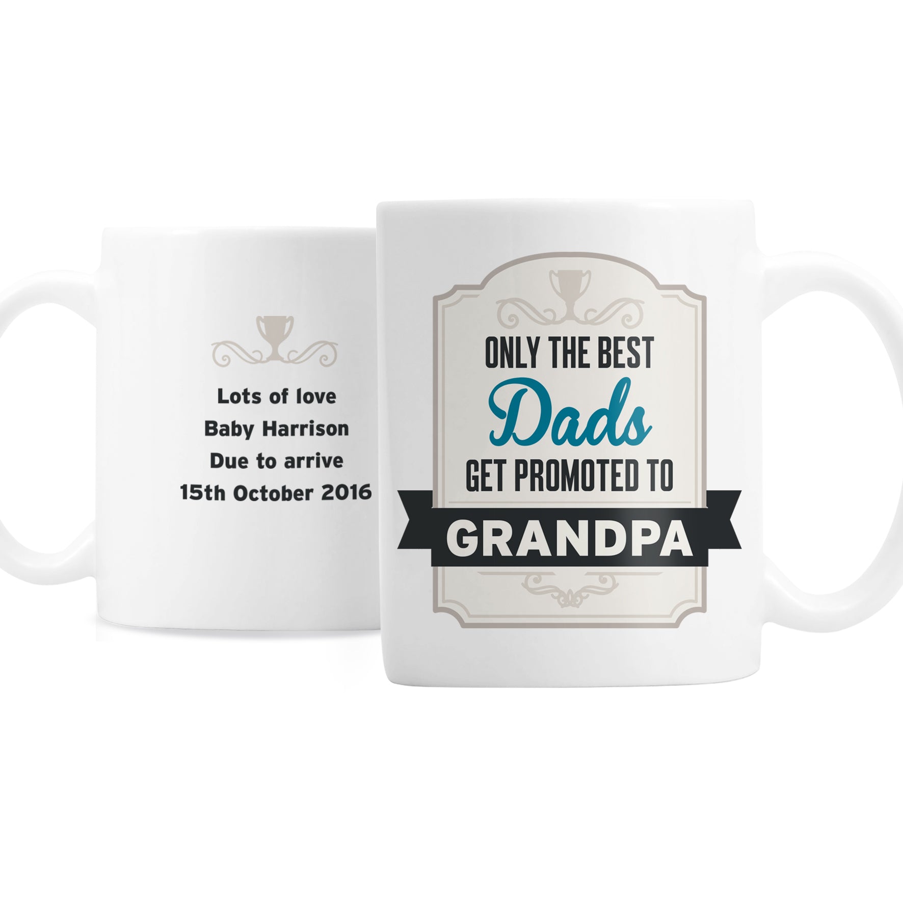 Personalised Best Dads Get Promoted to Mug - image 4