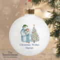 Personalised The Snowman and the Snowdog Friends Bauble from Heartfelt Gifts