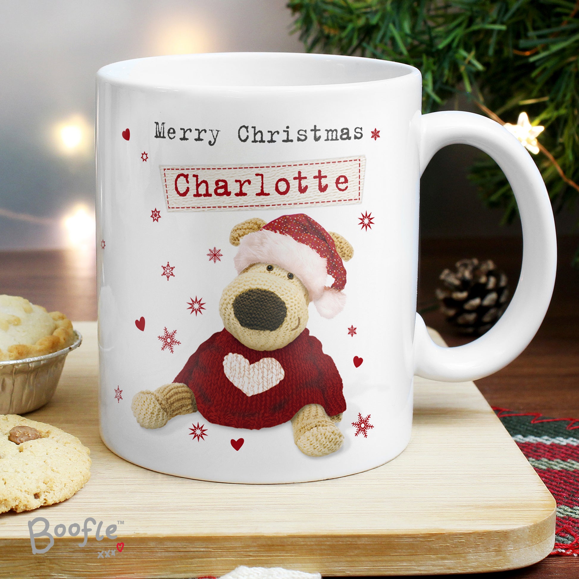 Personalised Boofle Christmas Love Mug from Heartfelt Gifts