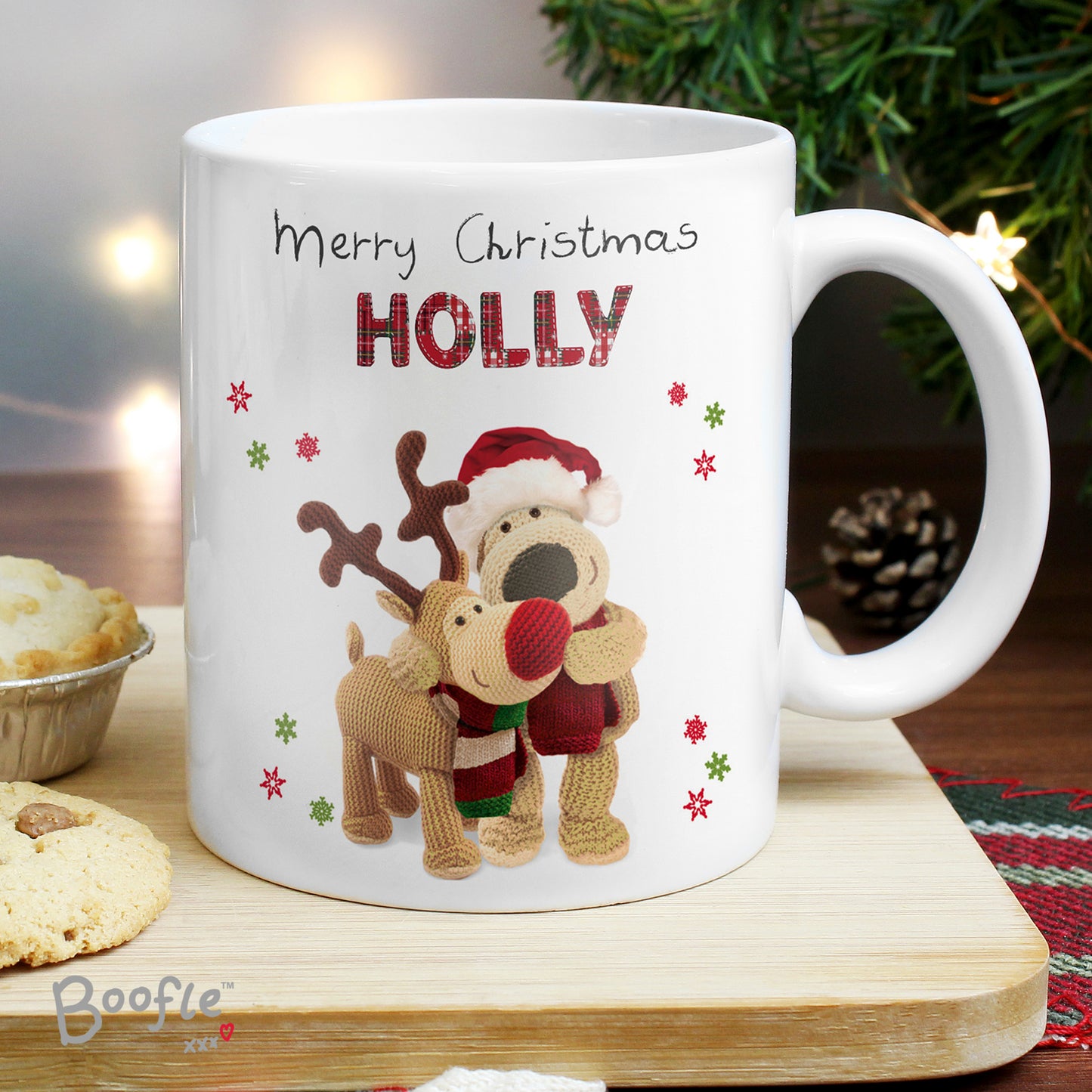Personalised Boofle Christmas Reindeer Mug from Heartfelt Gifts