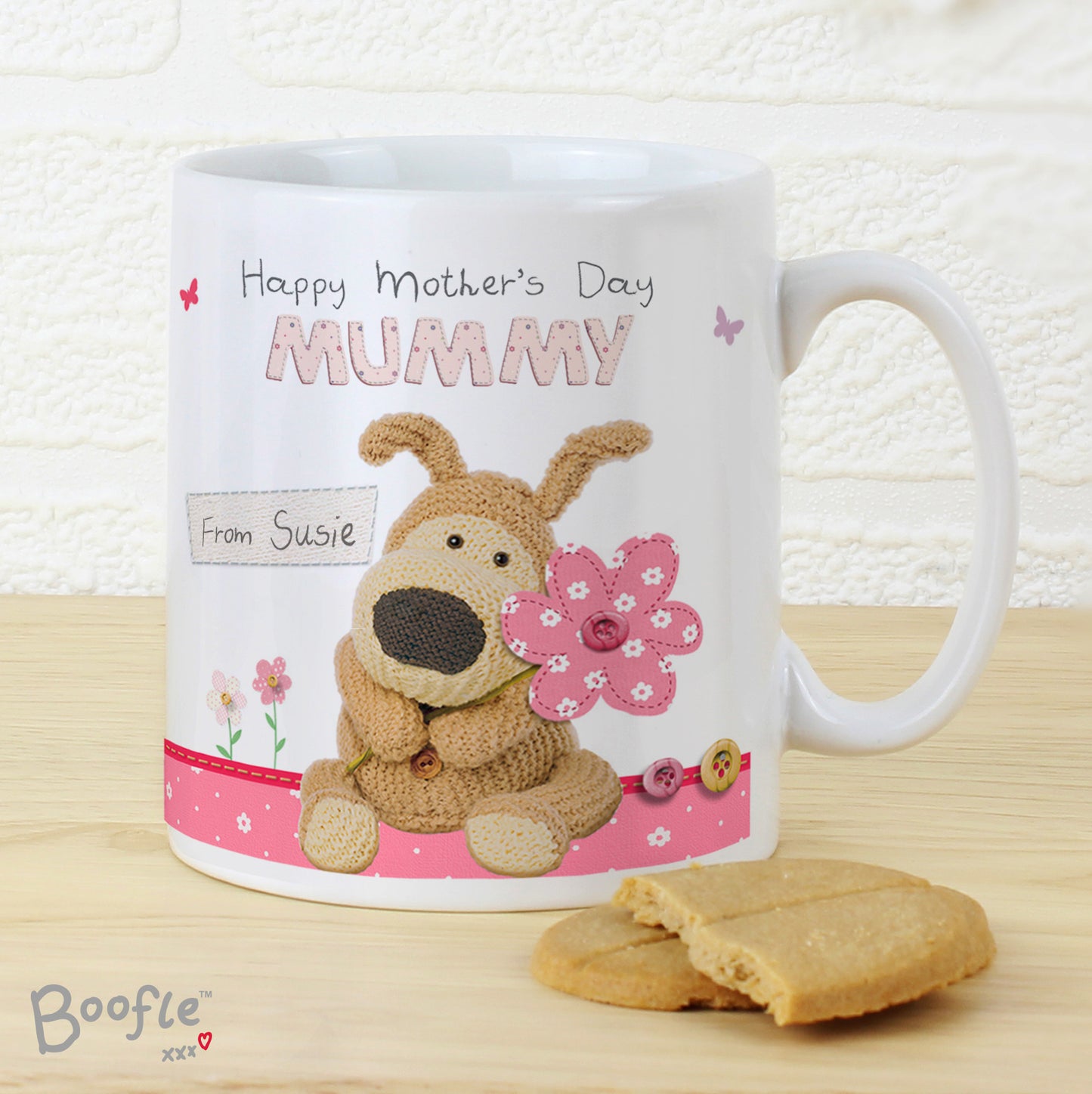 Personalised Boofle Flowers Mug - image 6