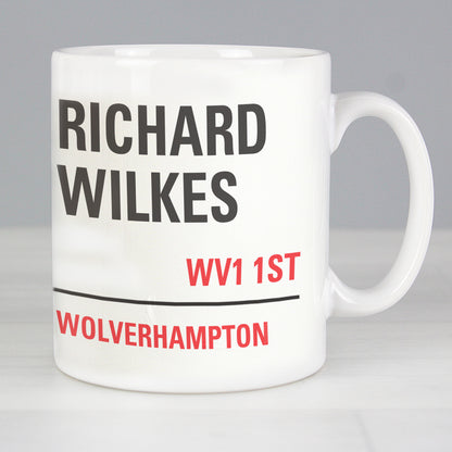 Personalised London Street Sign Mug from Heartfelt Gifts
