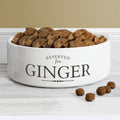 Personalised Reserved For 15cm Medium White Pet Bowl from Heartfelt Gifts