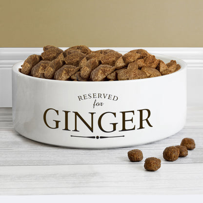 Personalised Reserved For 15cm Medium White Pet Bowl - image 3