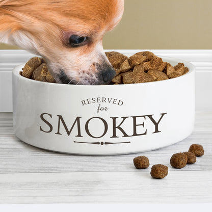 Personalised Reserved For 15cm Medium White Pet Bowl - image 4