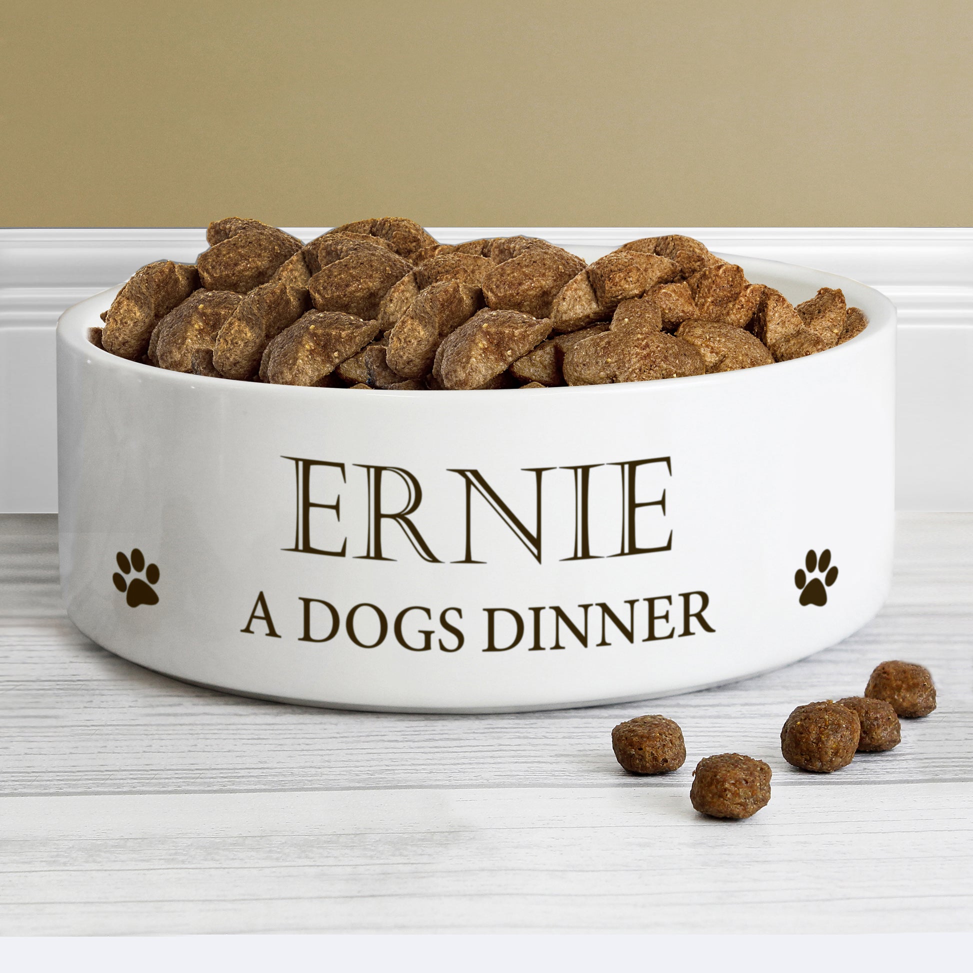 Personalised Paws 15cm Medium White Pet Bowl from Heartfelt Gifts