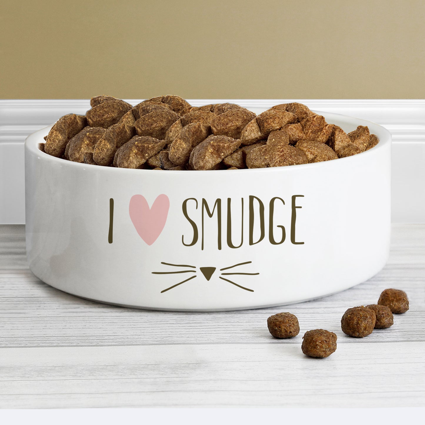 Personalised Cat Features 15cm Medium White Pet Bowl - image 4
