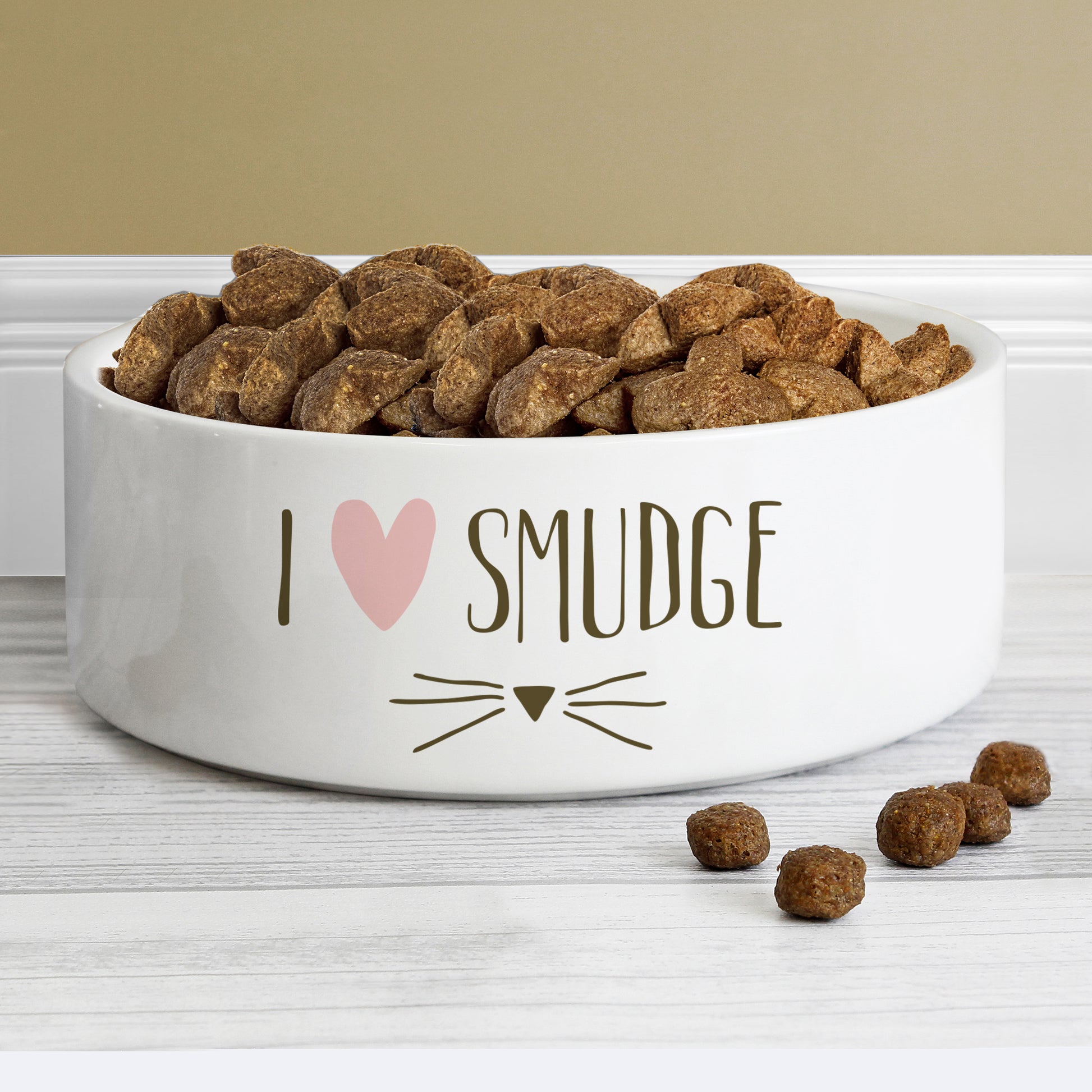 Personalised Cat Features 15cm Medium White Pet Bowl - image 4