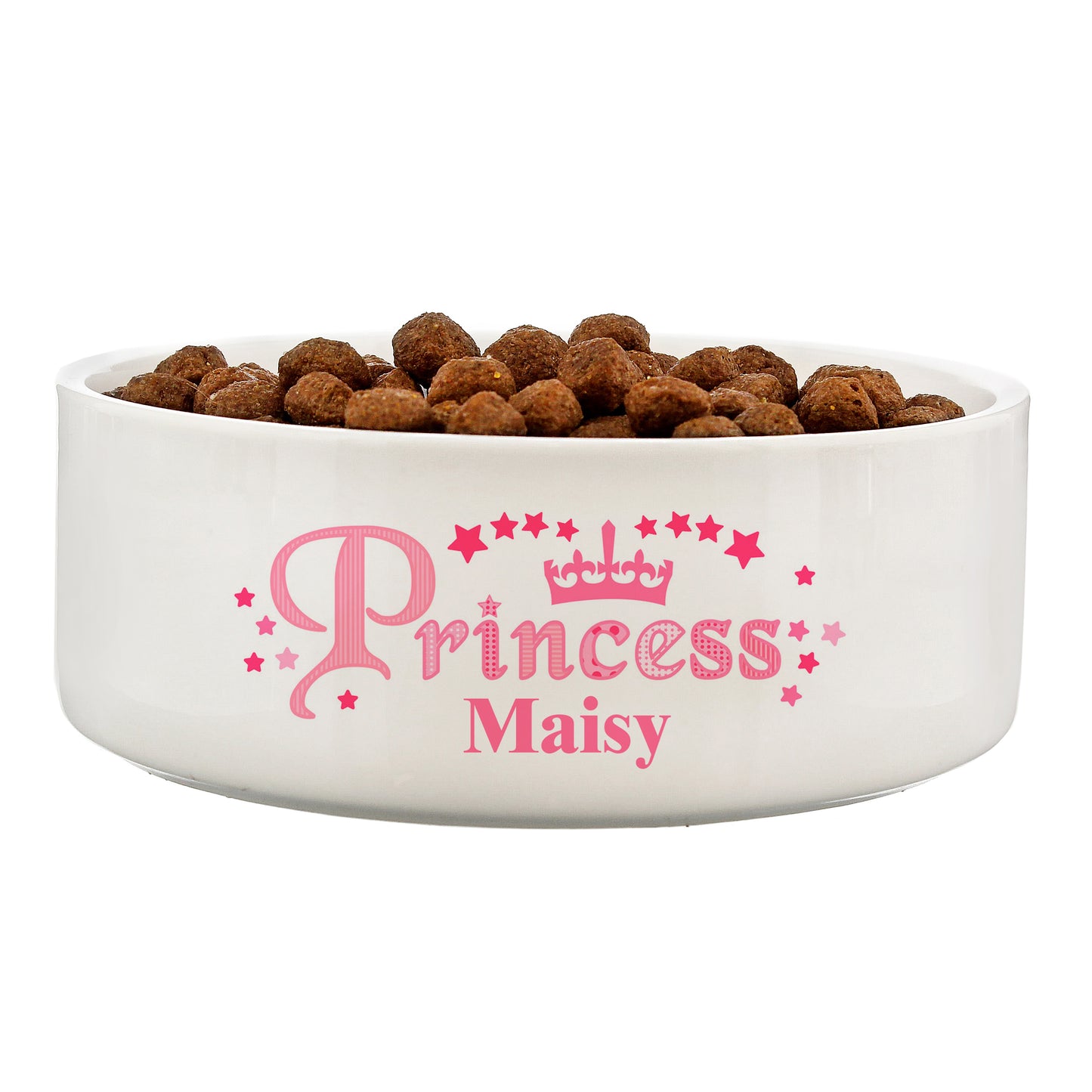 Personalised Princess 15cm Medium White Pet Bowl - image 2