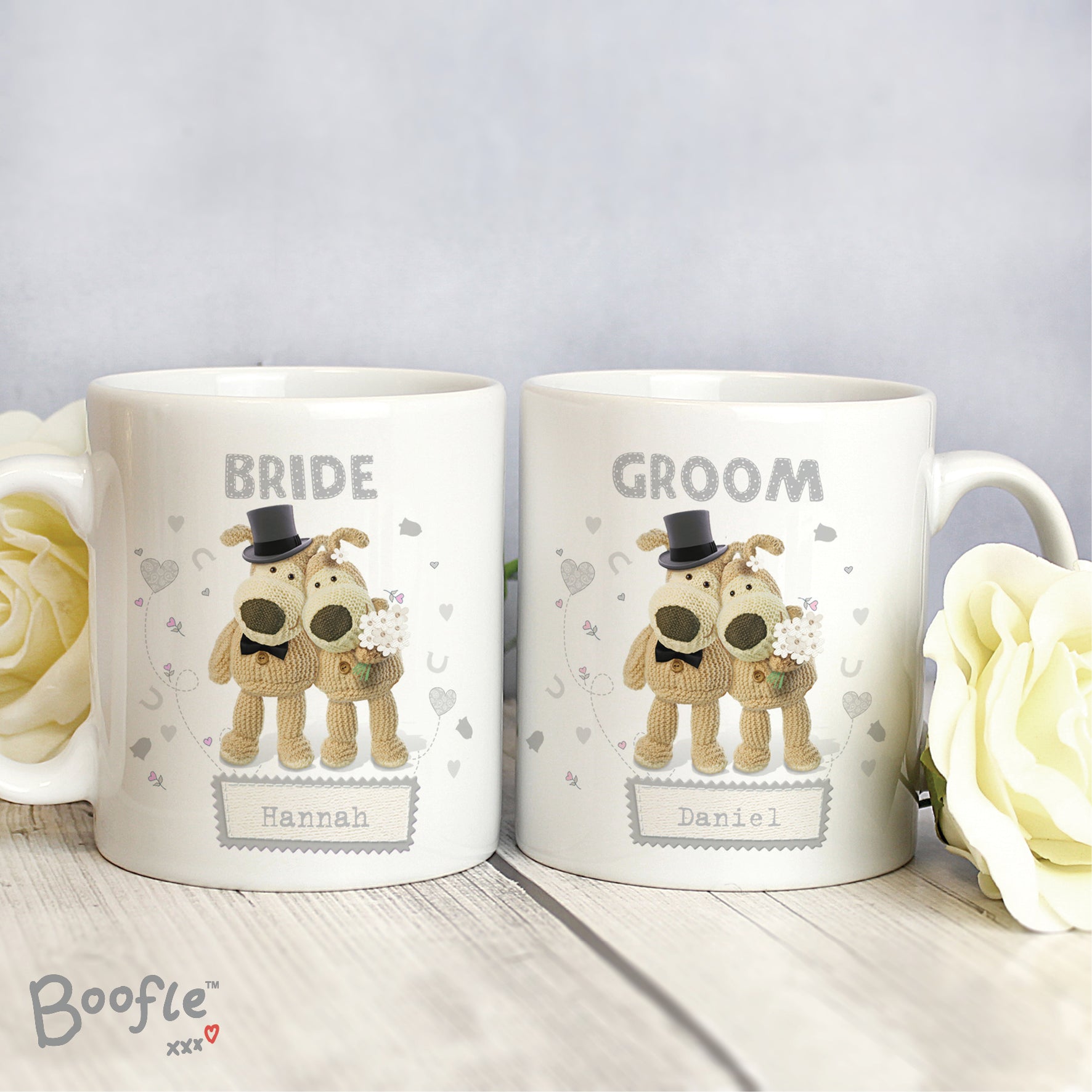 Personalised Boofle Wedding Couple Mug Set from Heartfelt Gifts