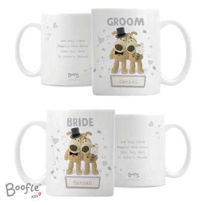 Personalised Boofle Wedding Couple Mug Set - image 2