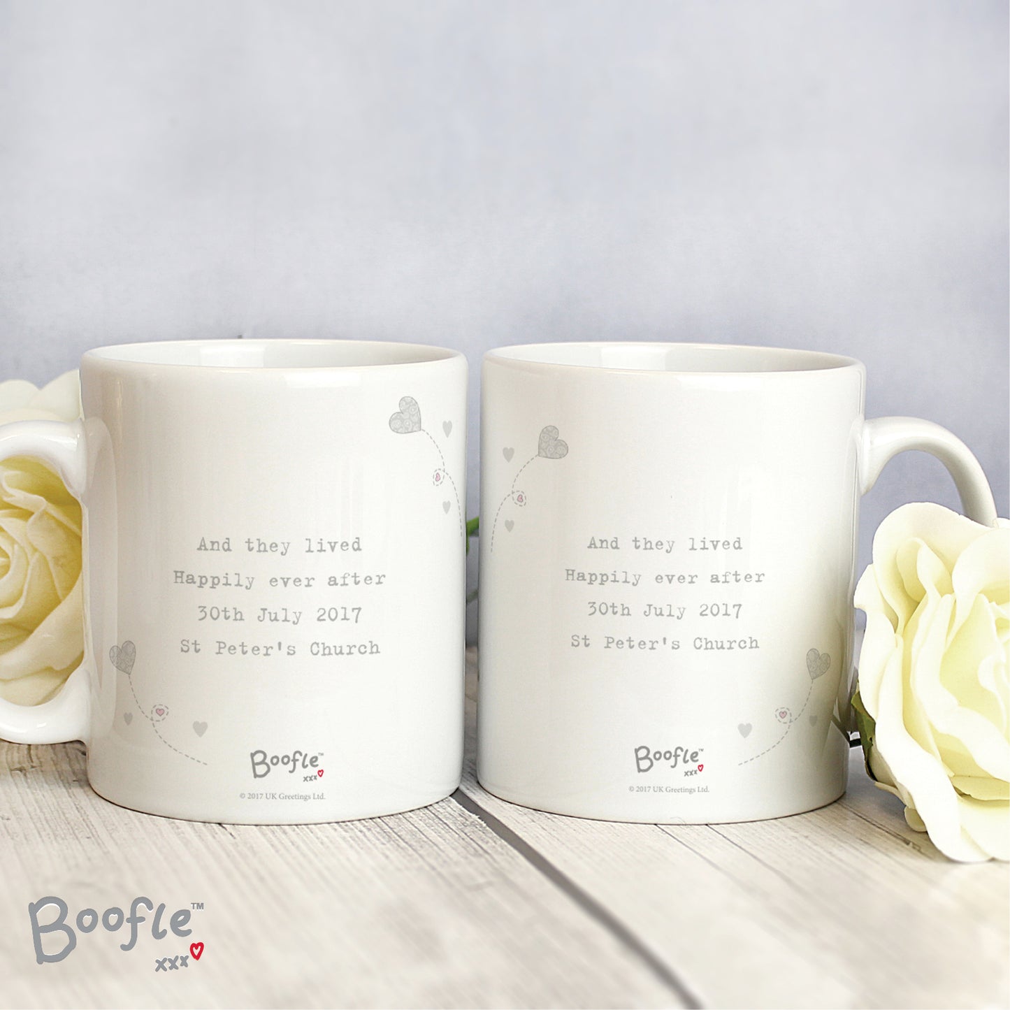 Personalised Boofle Wedding Couple Mug Set - image 4