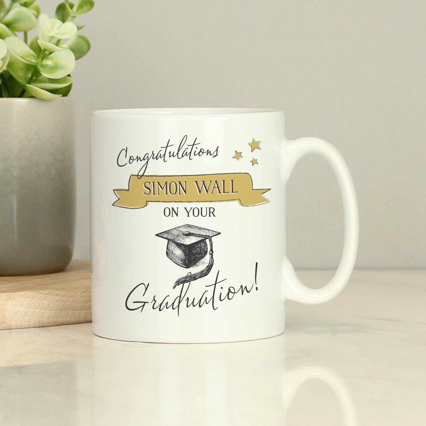 Personalised Gold Star Graduation Mug - image 2