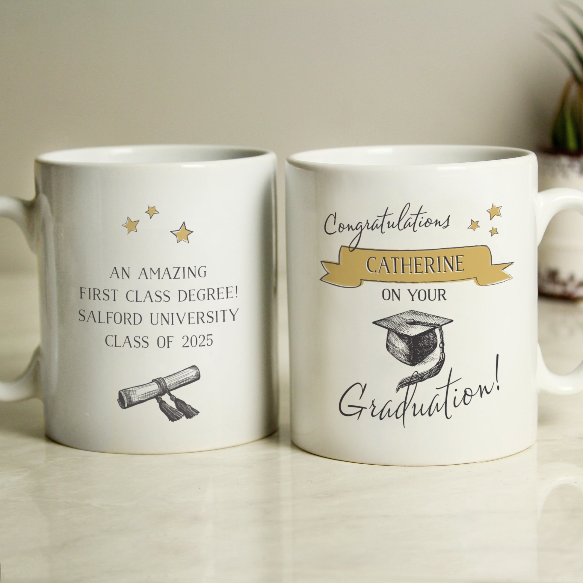 Personalised Gold Star Graduation Mug - image 3