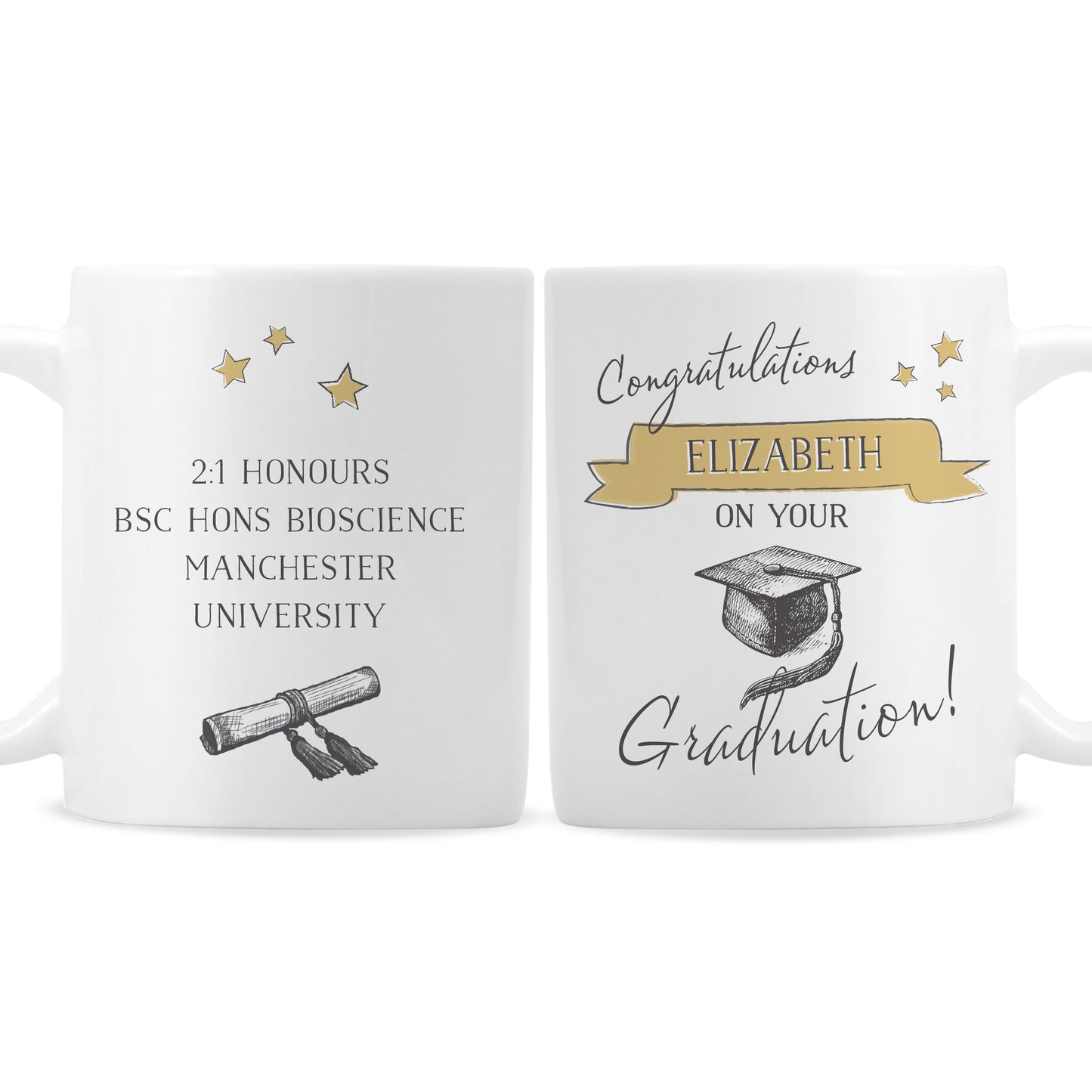 Personalised Gold Star Graduation Mug - image 5