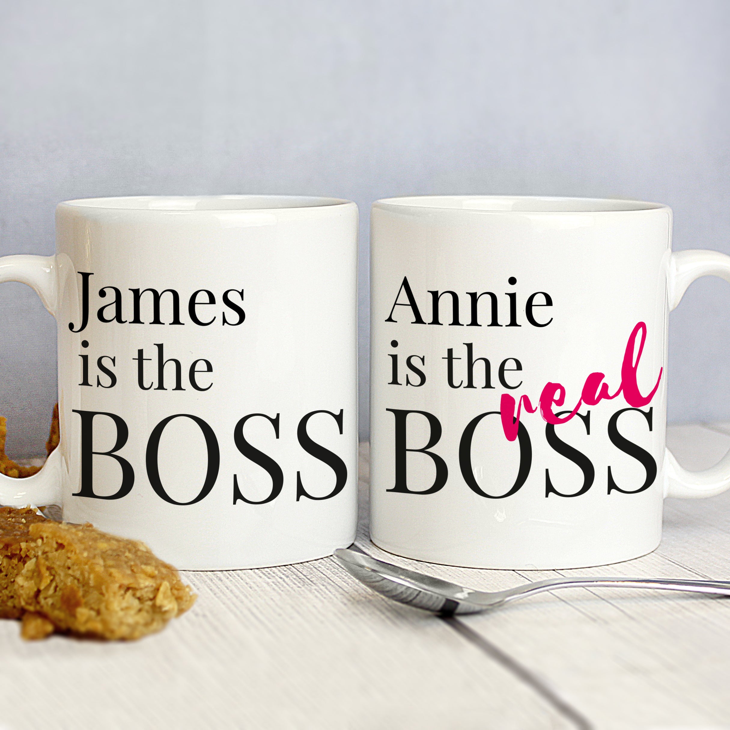 Personalised The Real Boss Mug Set from Heartfelt Gifts