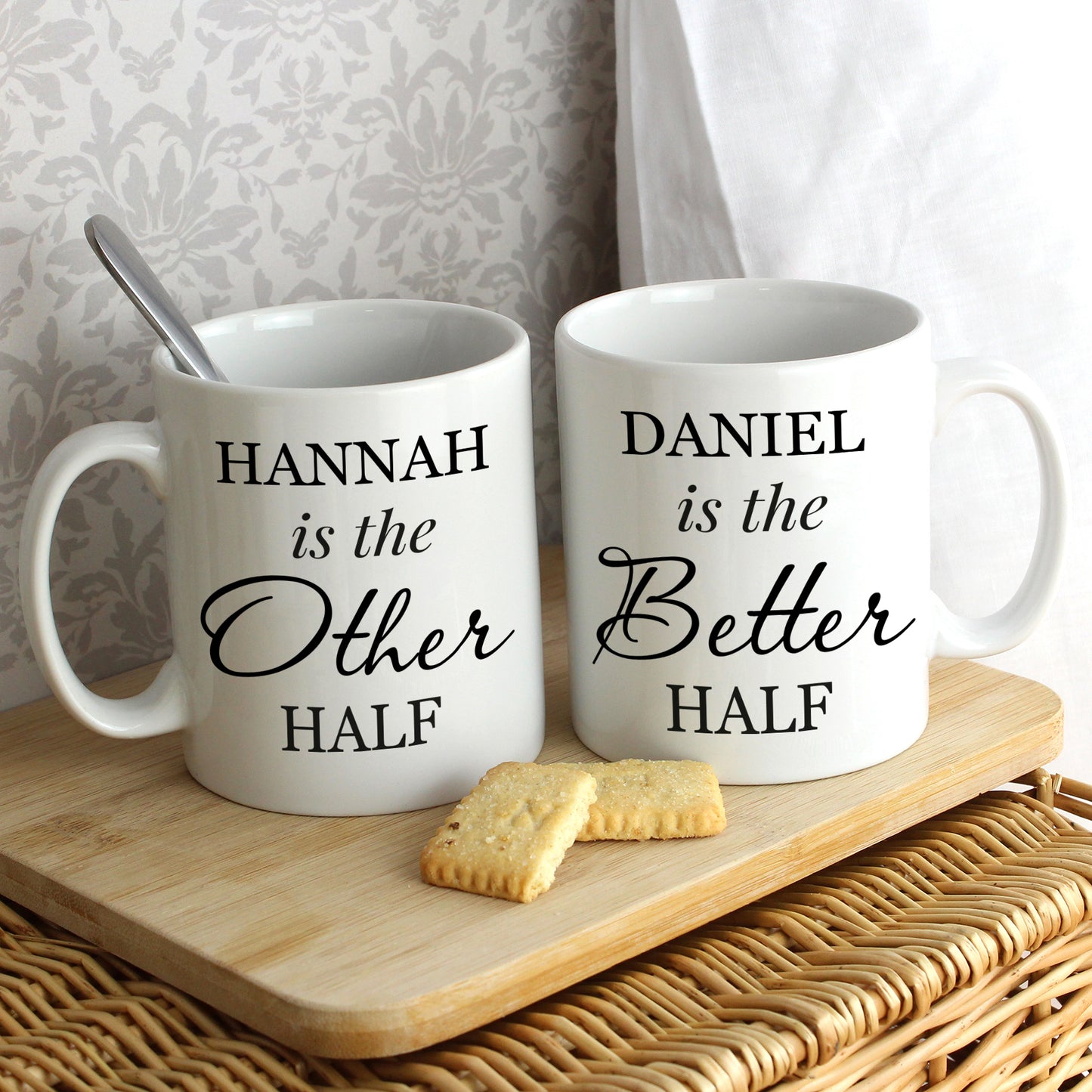Personalised Other Half and Better Half Mug Set - image 3