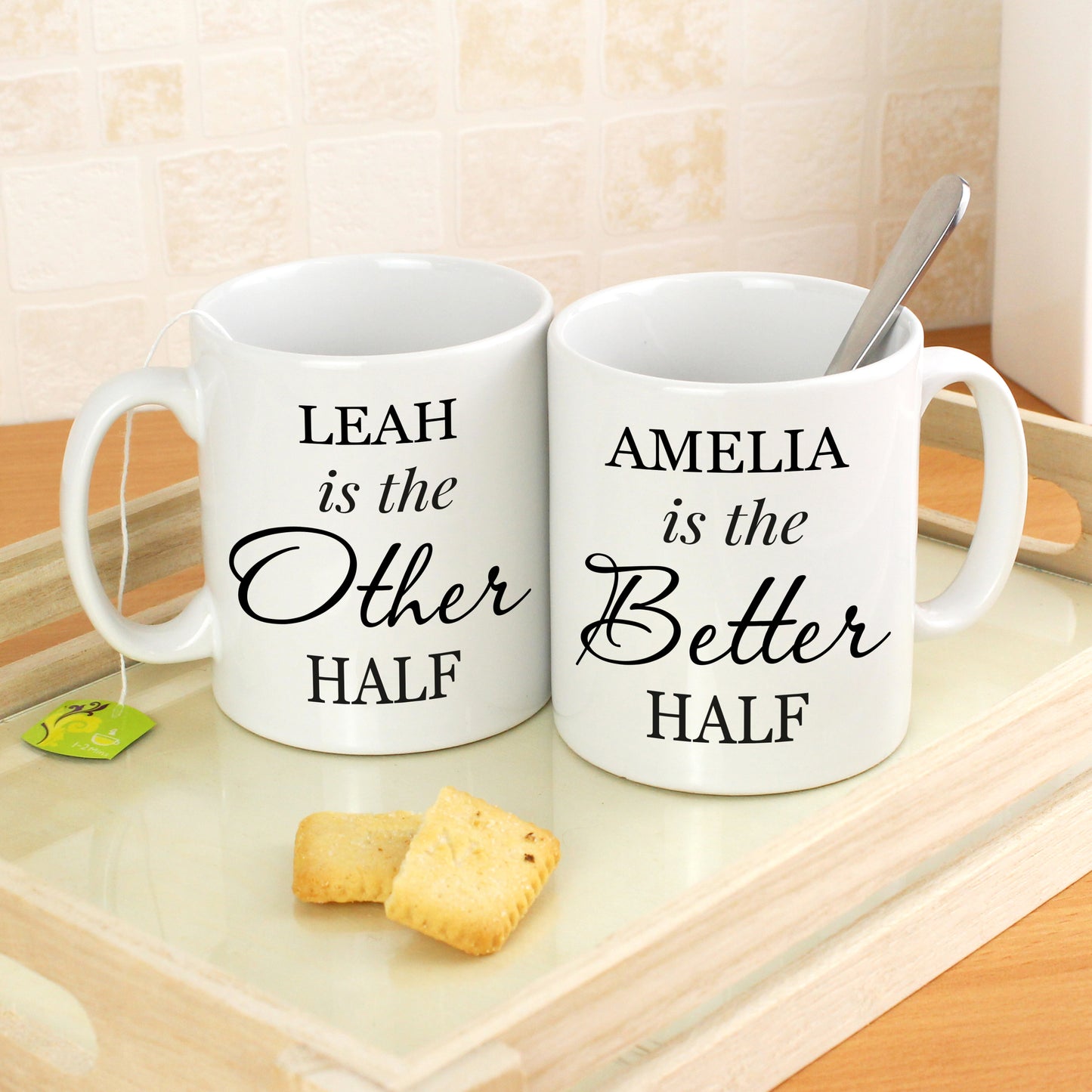 Personalised Other Half and Better Half Mug Set - image 4