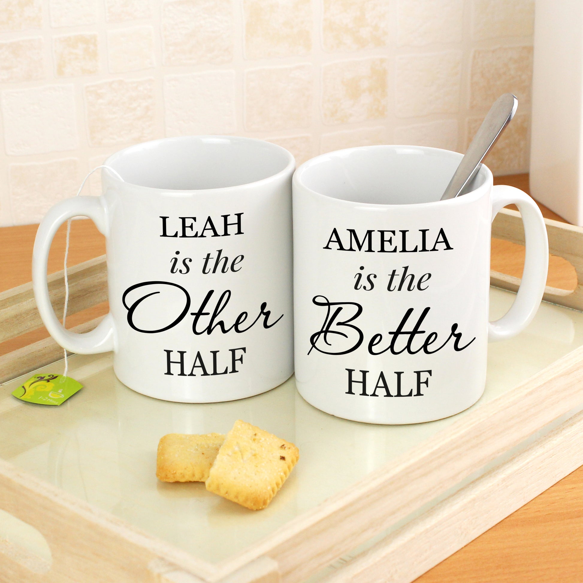 Personalised Other Half and Better Half Mug Set - image 4
