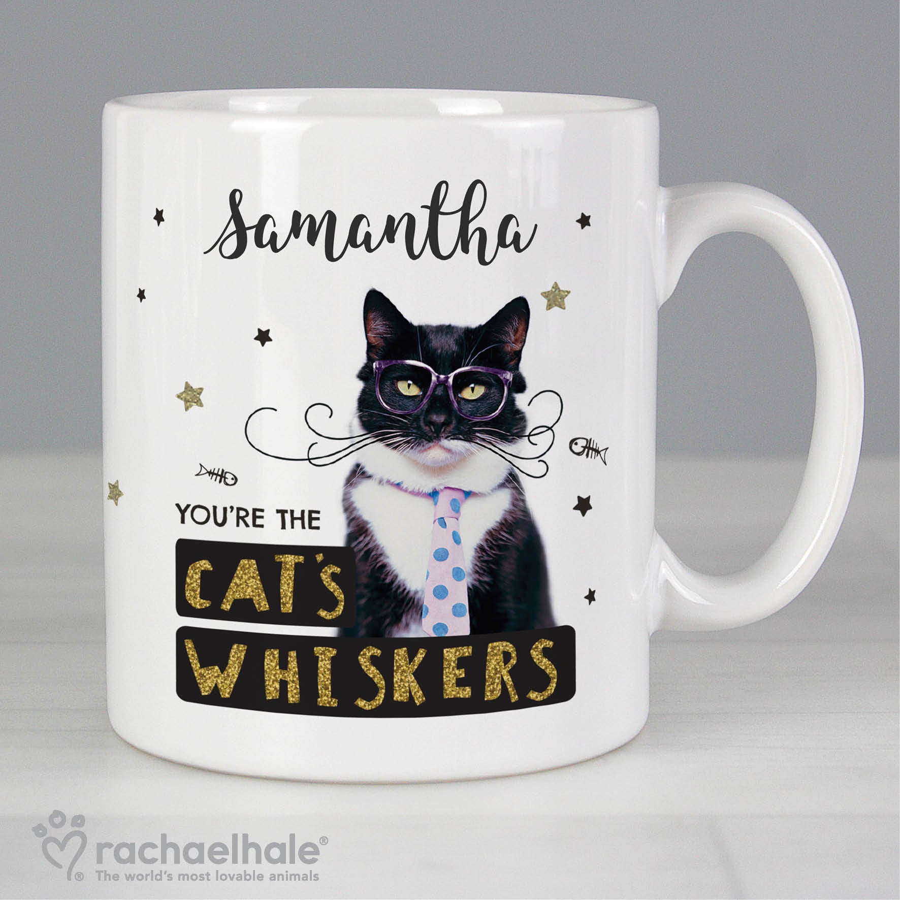 Personalised Rachael Hale 'You're the Cat's Whiskers' Mug - image 3