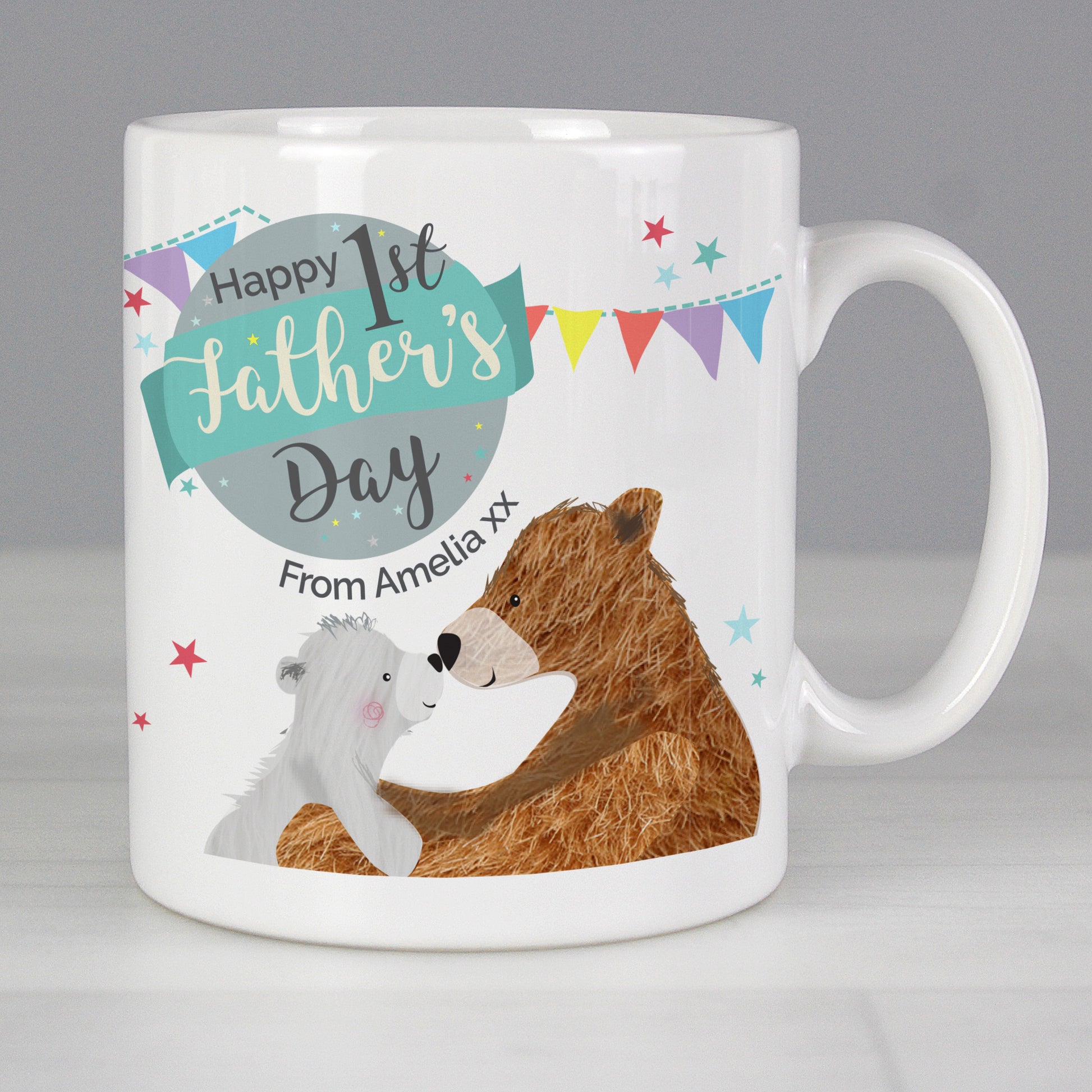 Personalised 1st Father's Day Daddy Bear Mug from Heartfelt Gifts