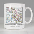Personalised Present Day Map Compass Mug from Heartfelt Gifts