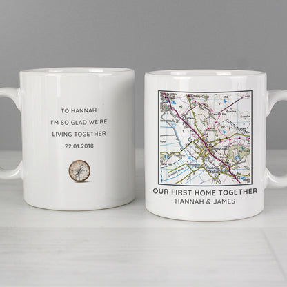 Personalised Present Day Map Compass Mug - image 4